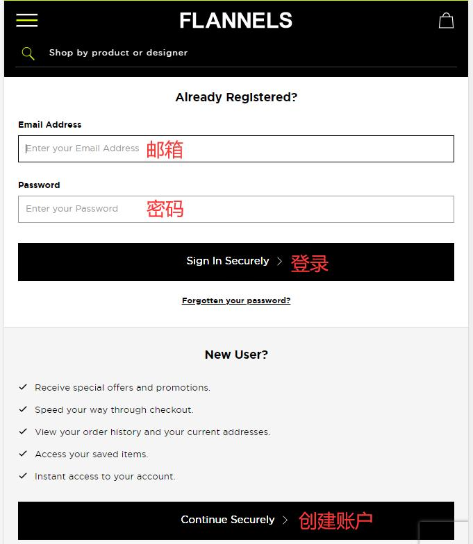 Create account