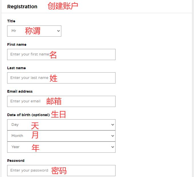 Registration information
