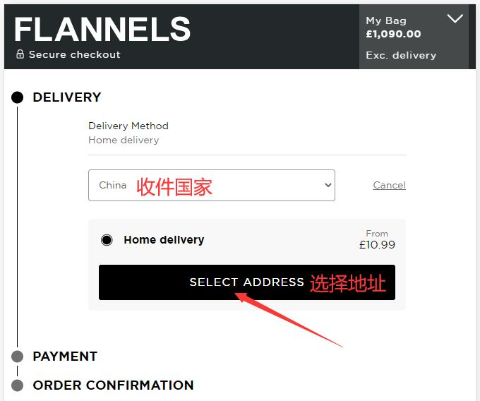 Select country