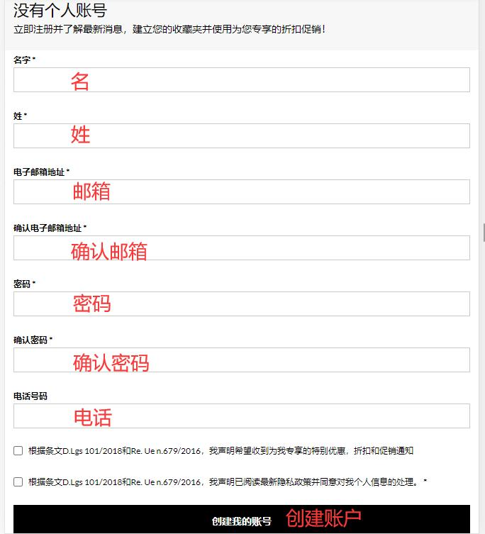 User registration