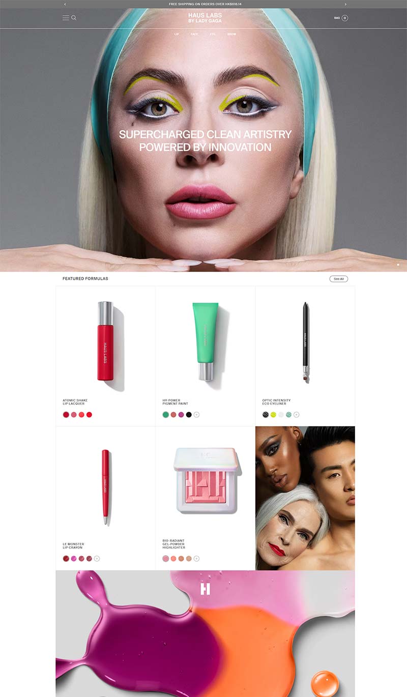 Haus Labs 美国明星美妆品牌购物网站