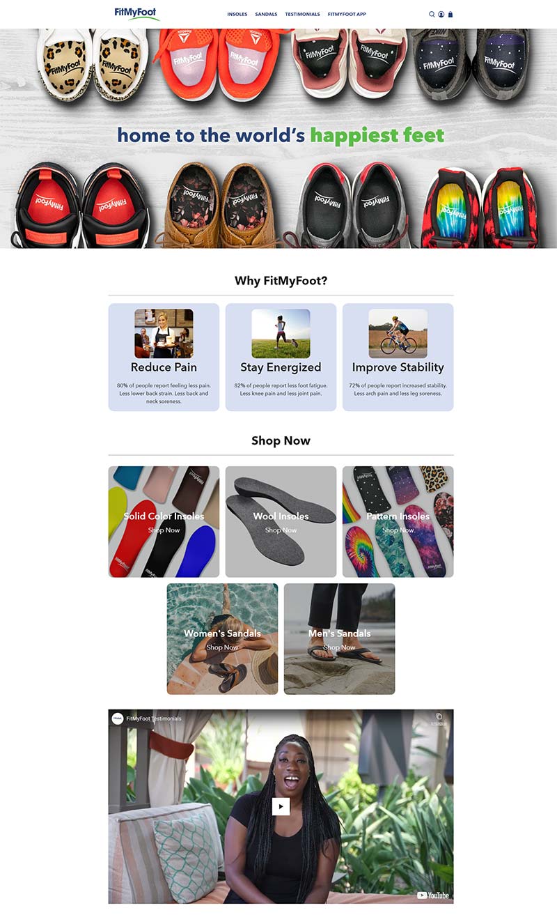 FitMyFoot 美国功能型鞋履购物网站