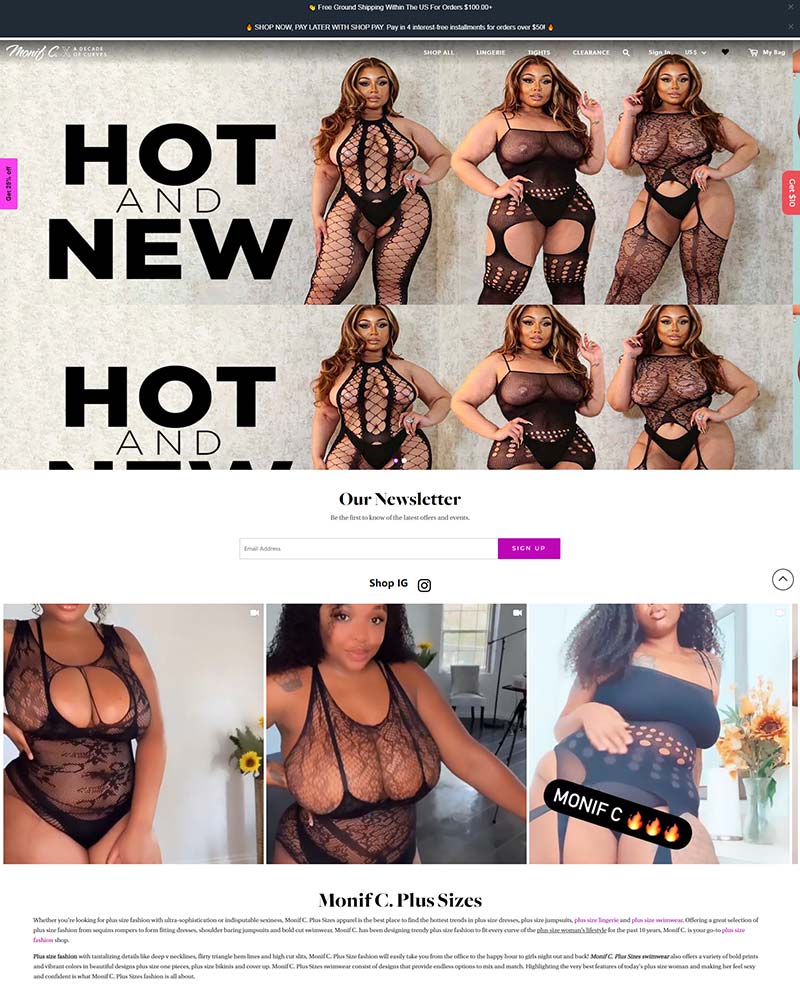 Monif C. Plus Sizes 美国大码女装购物网站