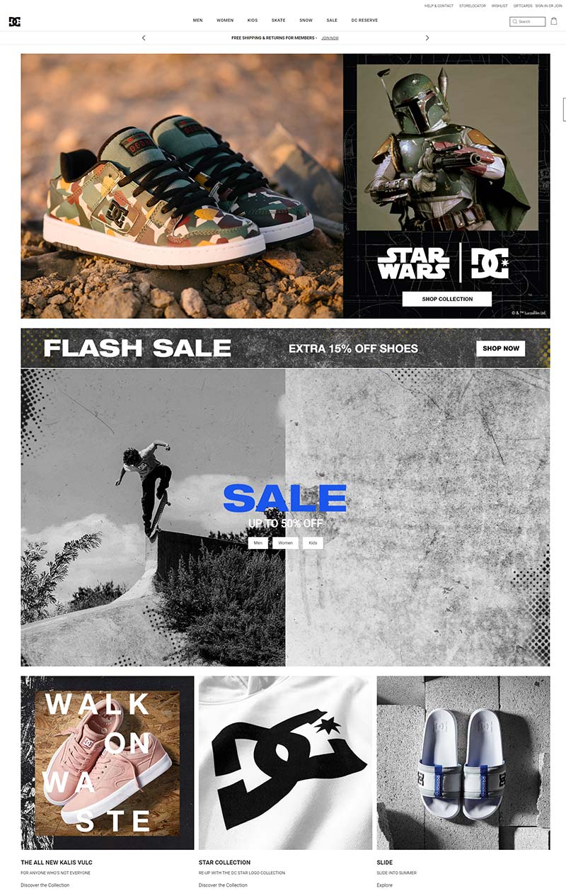 DC Shoes UK 美国知名滑板鞋品牌英国官网