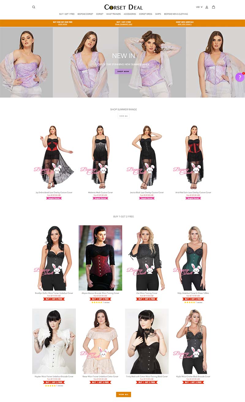 CorsetDeal 英国紧身胸衣品牌购物网站