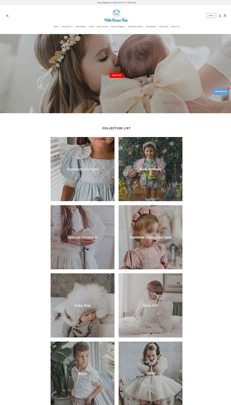 Petite maison kids 美国奢华童装品牌购物网站