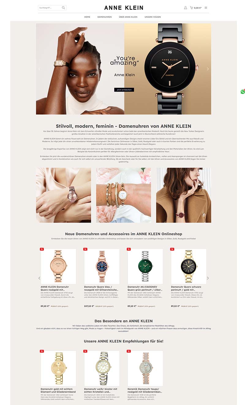 ANNE KLEIN DE 美国女士腕表品牌德国官网