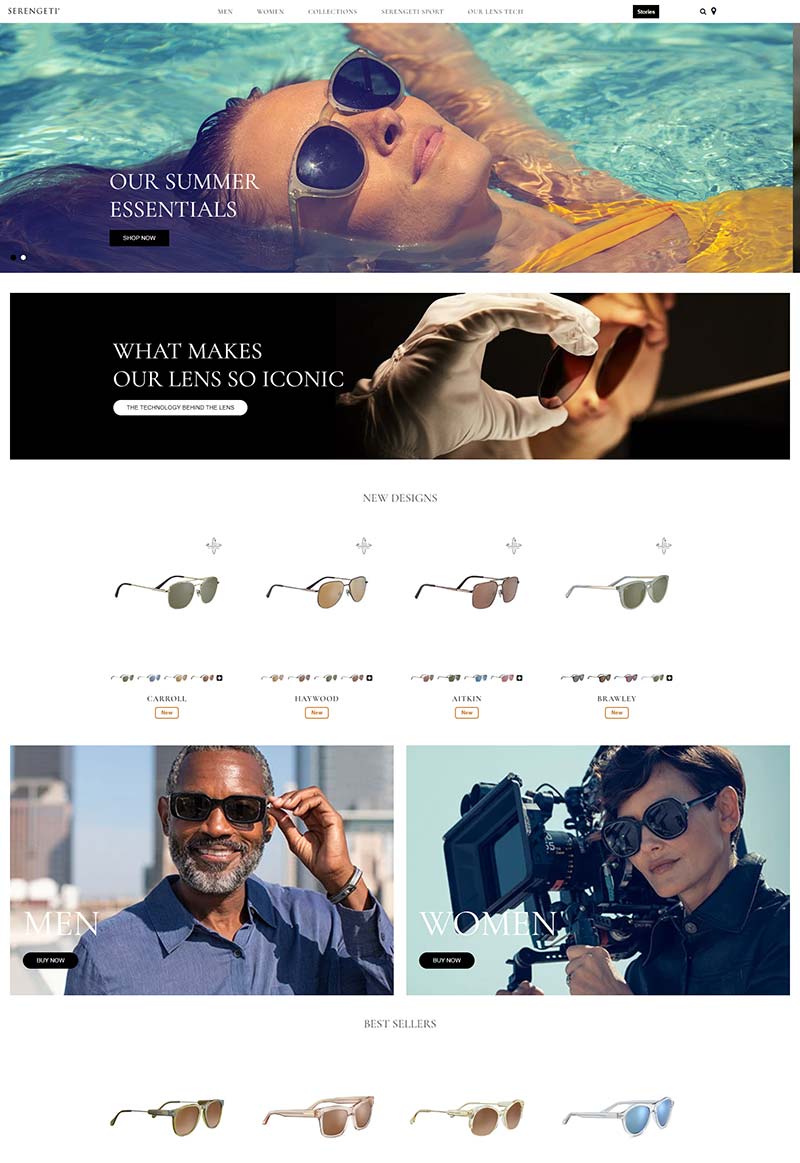 Serengeti Eyewear 美国优质眼镜品牌购物网站