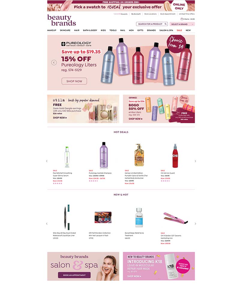 Beauty Brands 美国水疗护肤品购物网站