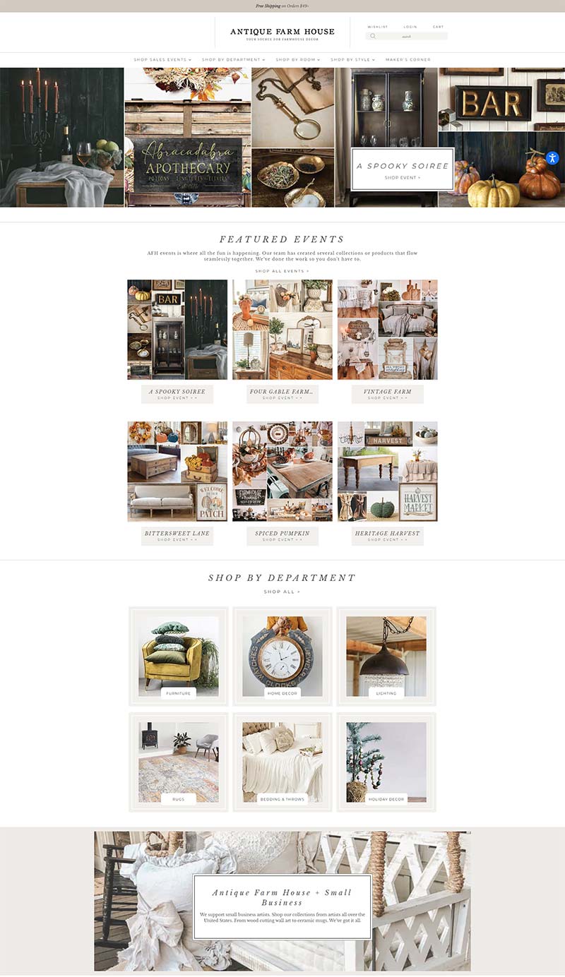 Antique Farm House 美国家居礼品购物网站