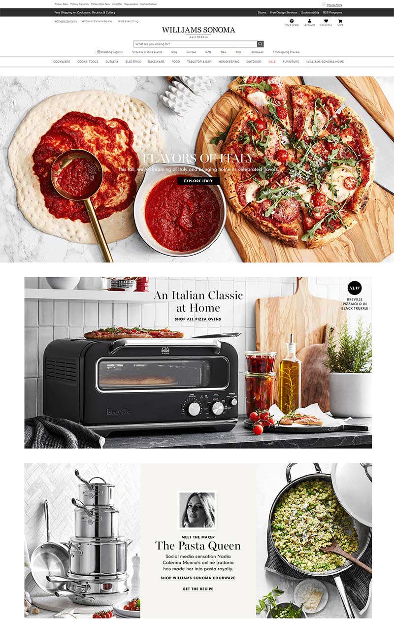 Williams-Sonoma 美国居家厨具购物网站