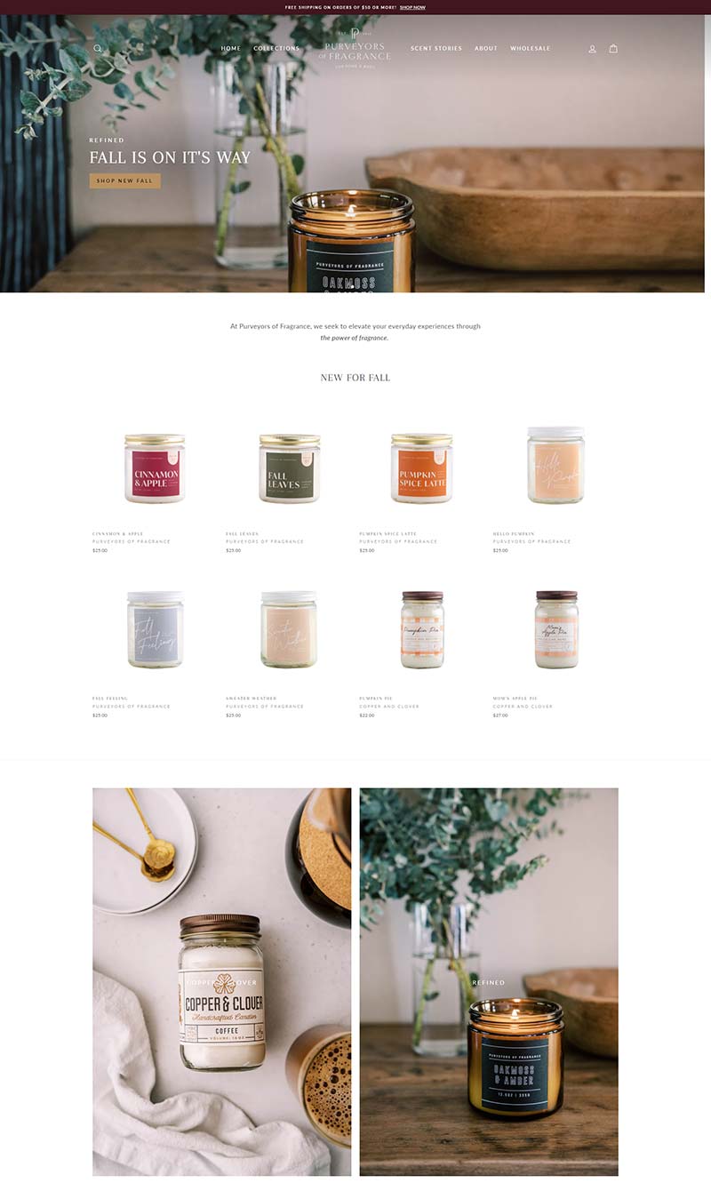 Purveyors of Fragrance 美国手工香氛蜡烛购物网站