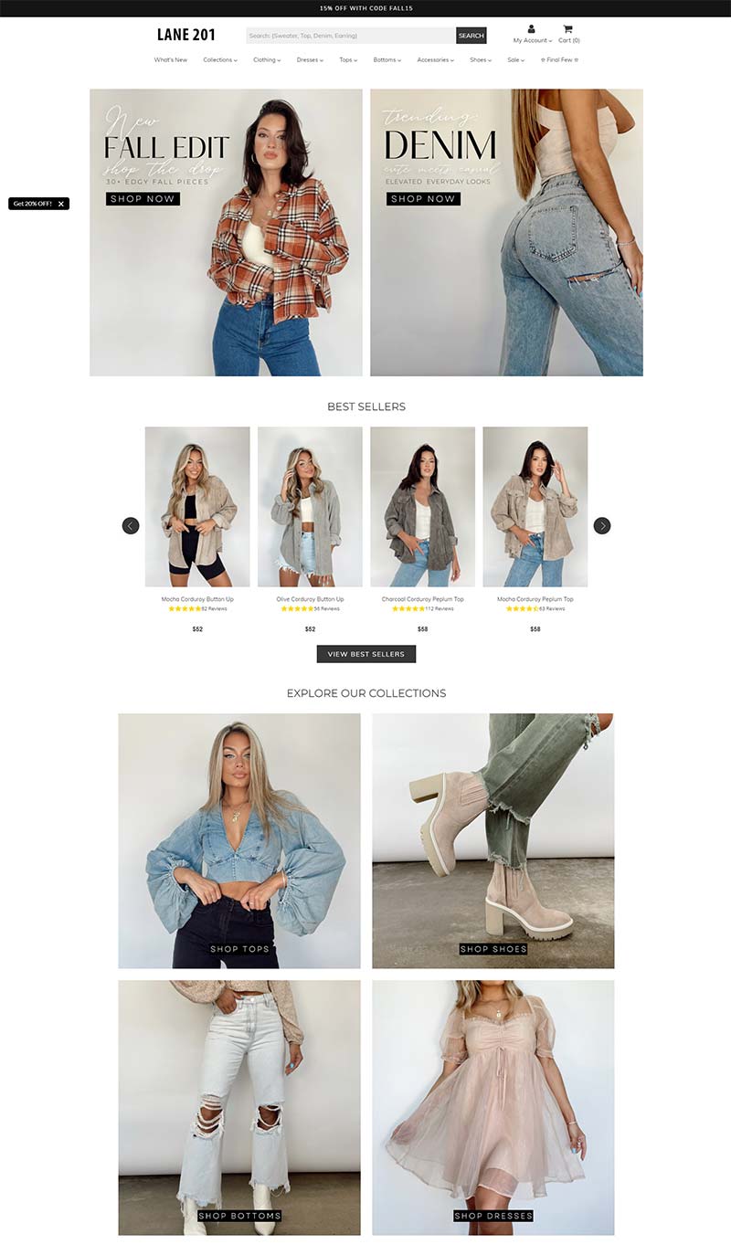 Lane 201 Boutique 美国女装服饰品牌购物网站