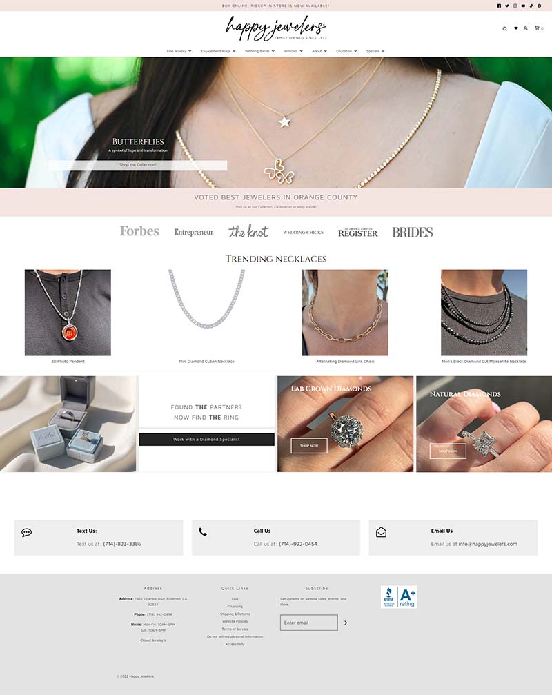 Happy Jewelers 美国女性珠宝品牌购物网站