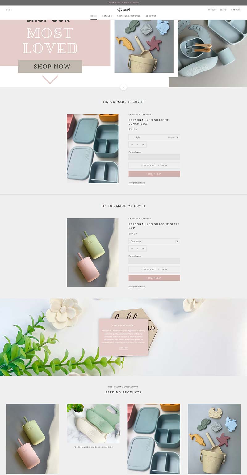 Craft in by Raquel 美国婴儿硅胶用品购物网站