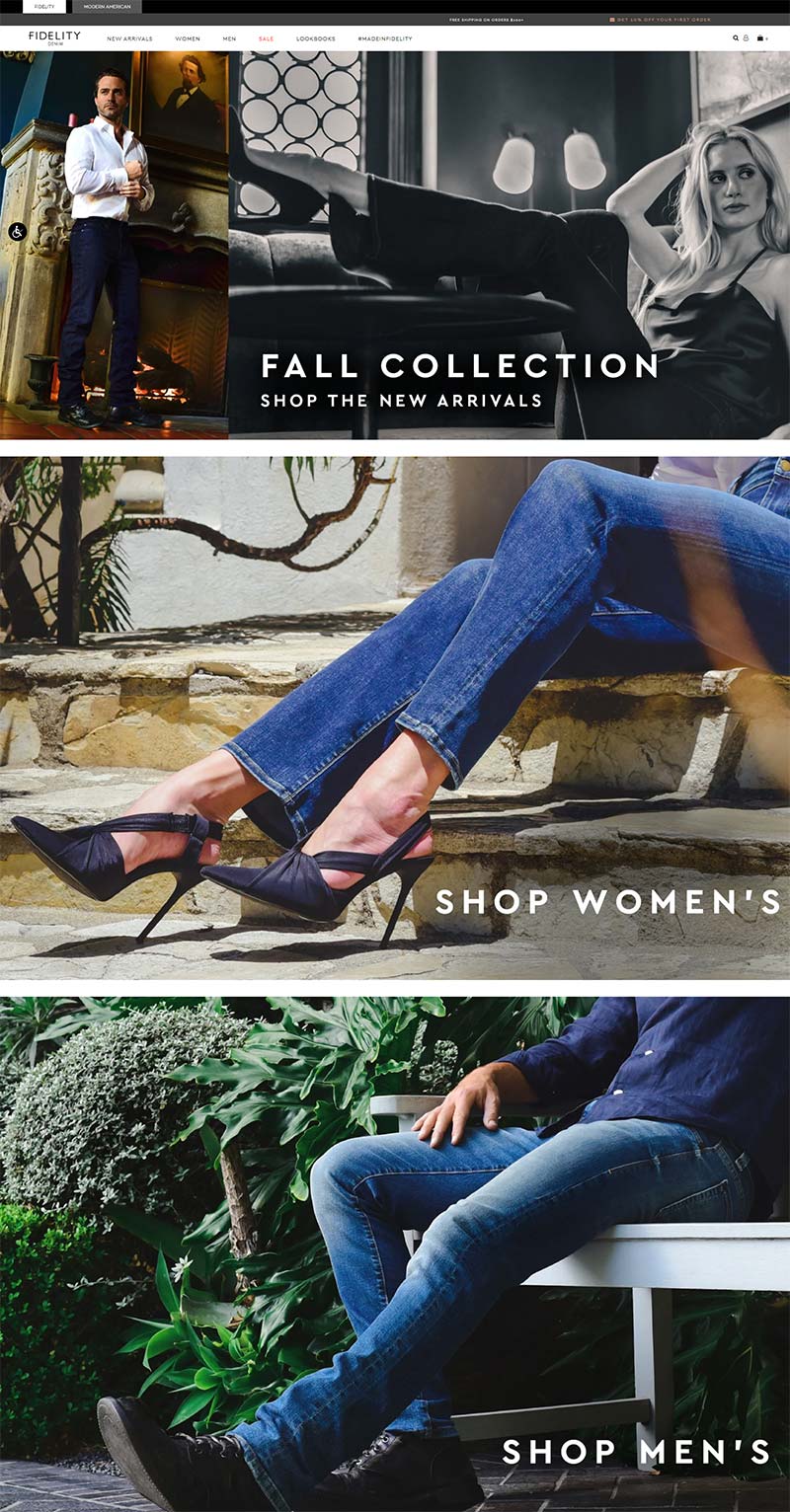 Fidelity Denim 美国牛仔服饰品牌购物网站