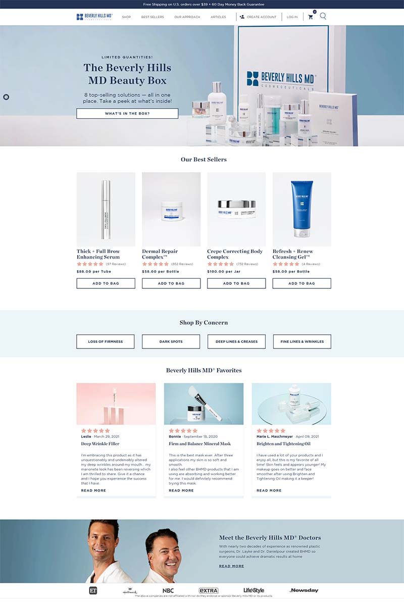 Beverly Hills MD 美国肌肤护理品牌购物网站