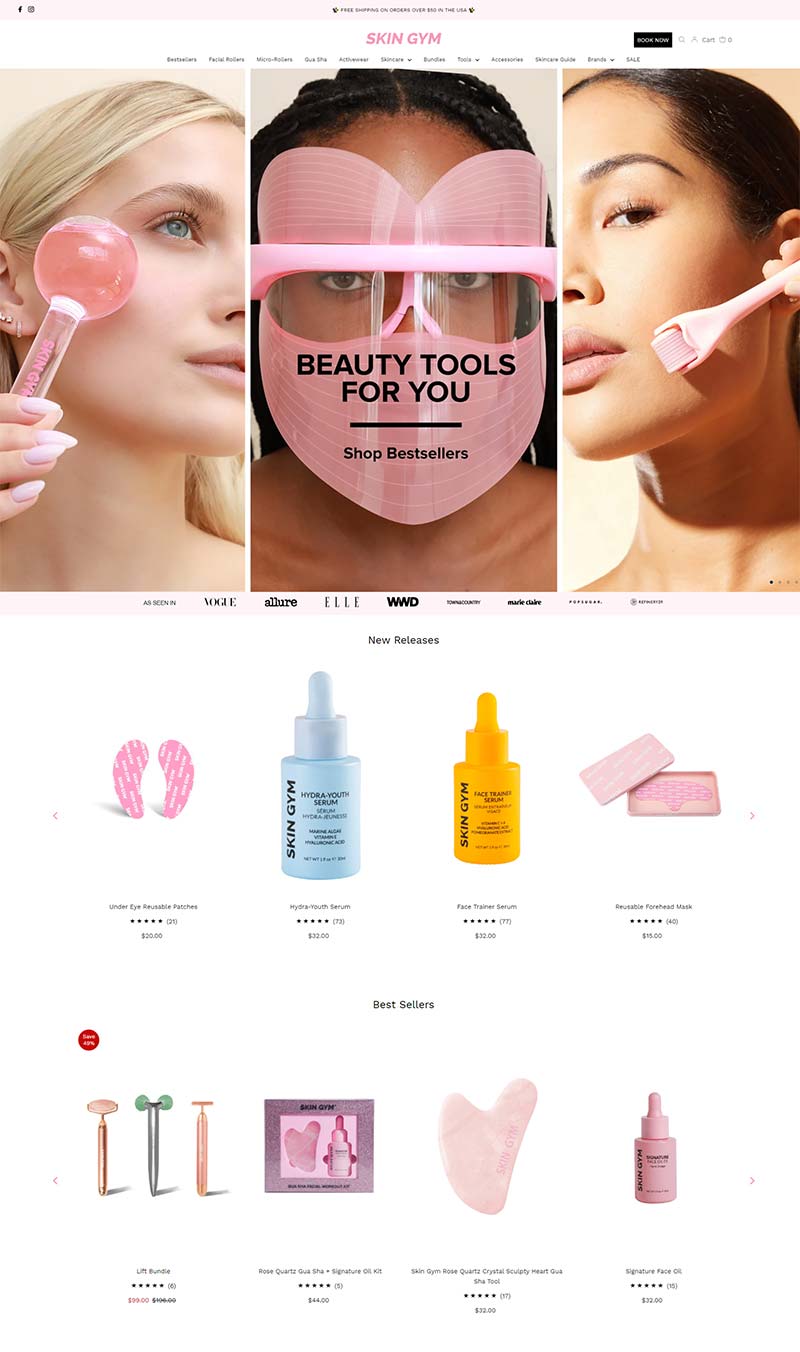 Skin Gym 美国居家水疗产品购物网站