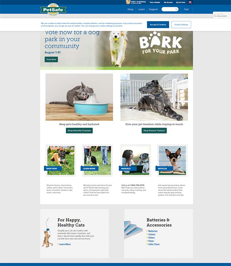 PetSafe 美国宠物训练产品购物网站