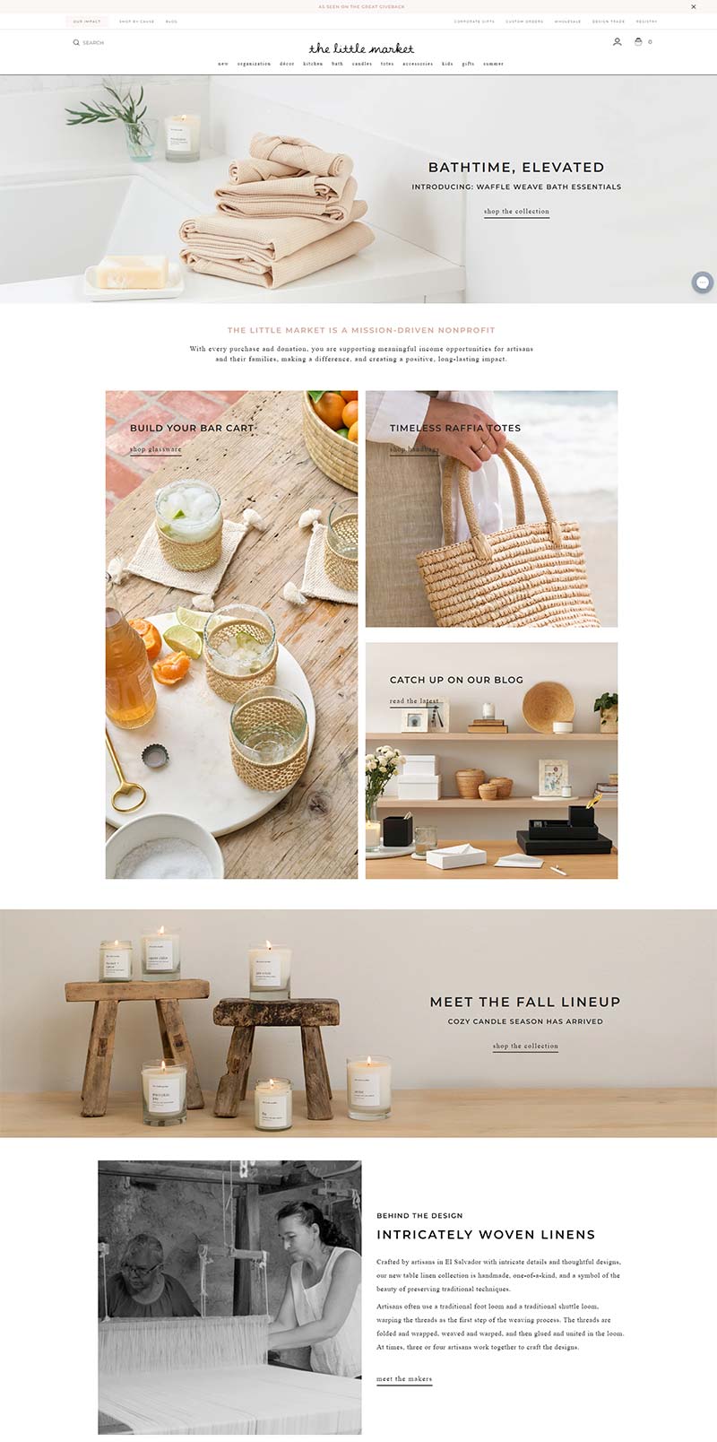 The Little Market 美国工匠礼品装饰购物网站