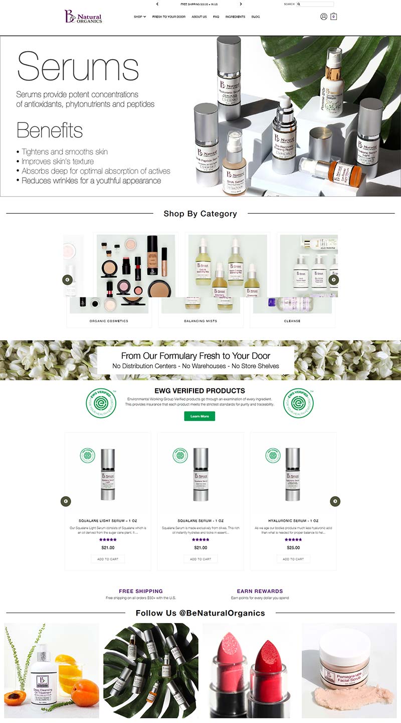 Be Natural Organics 美国植物护肤品购物网站