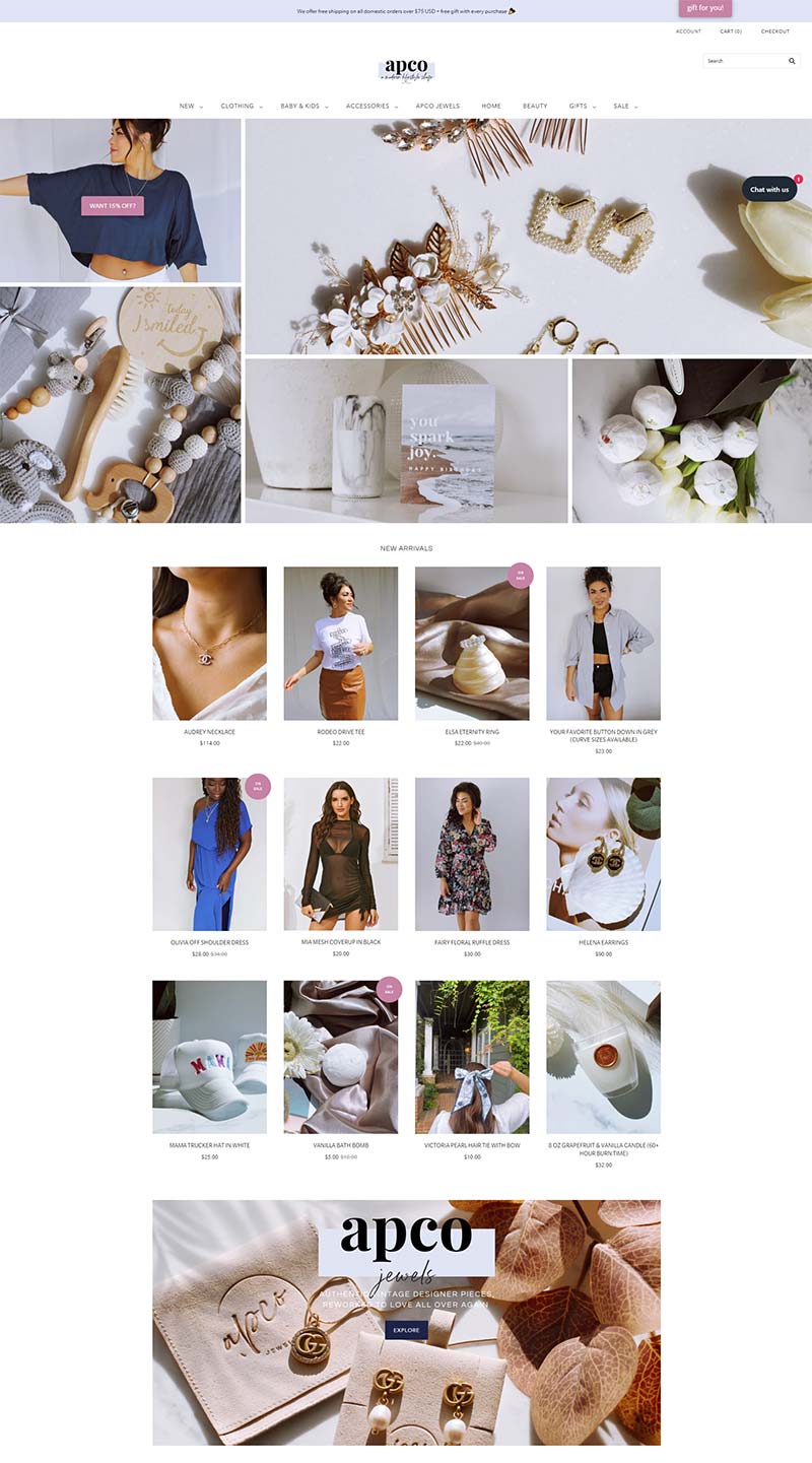 Aprilpollock.co 美国时尚手工产品购物网站