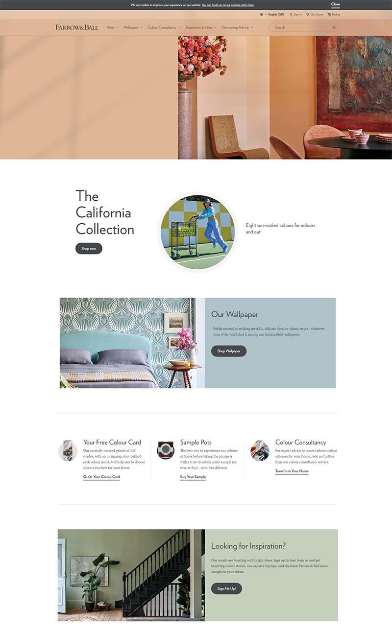 Farrow & Ball 英国油漆壁纸品牌购物网站