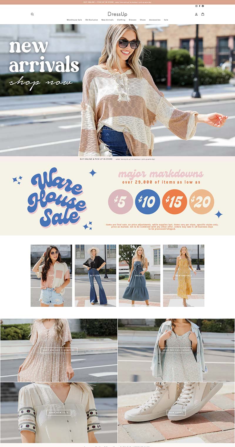 Dress Up 美国时尚潮流女装购物网站