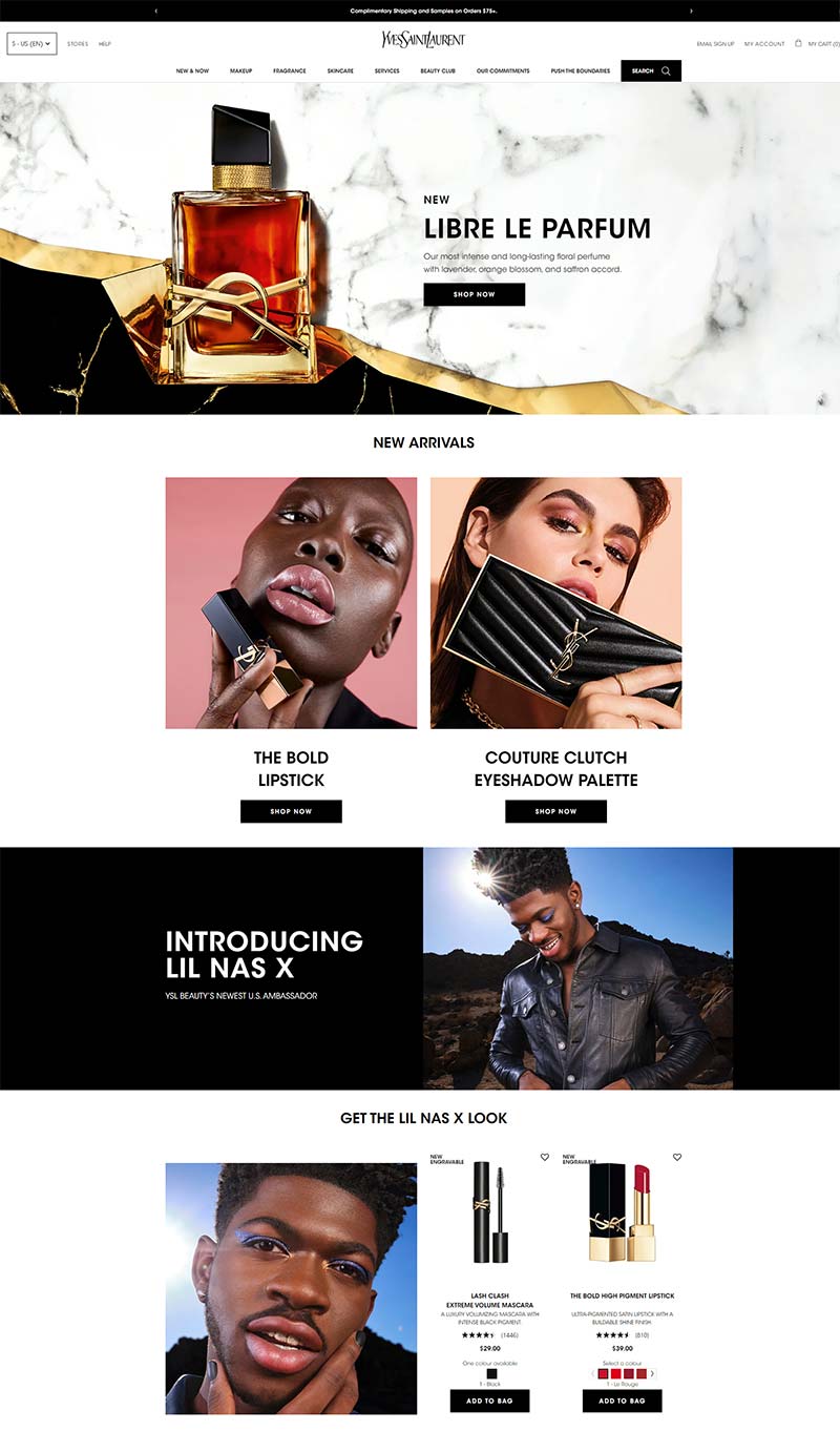 YSL beauty US 圣罗兰美妆美国官网