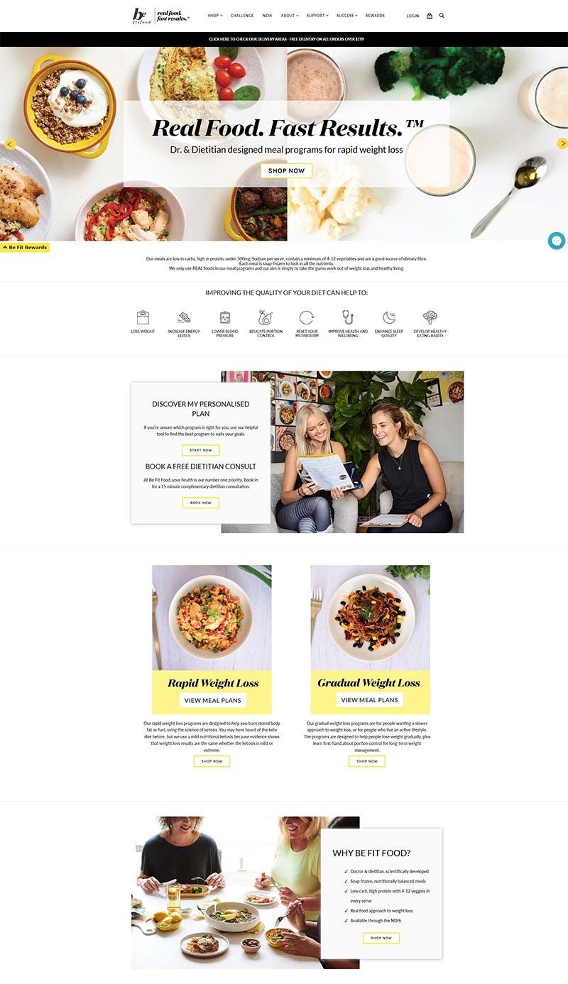 Be Fit Food 澳大利亚减重膳食订购网站