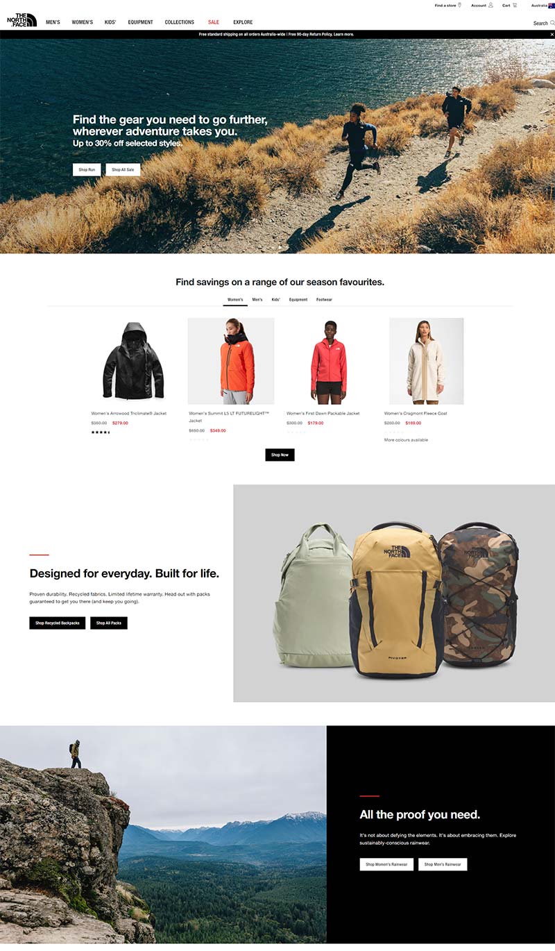The North Face AU 美国知名户外服饰澳洲官网