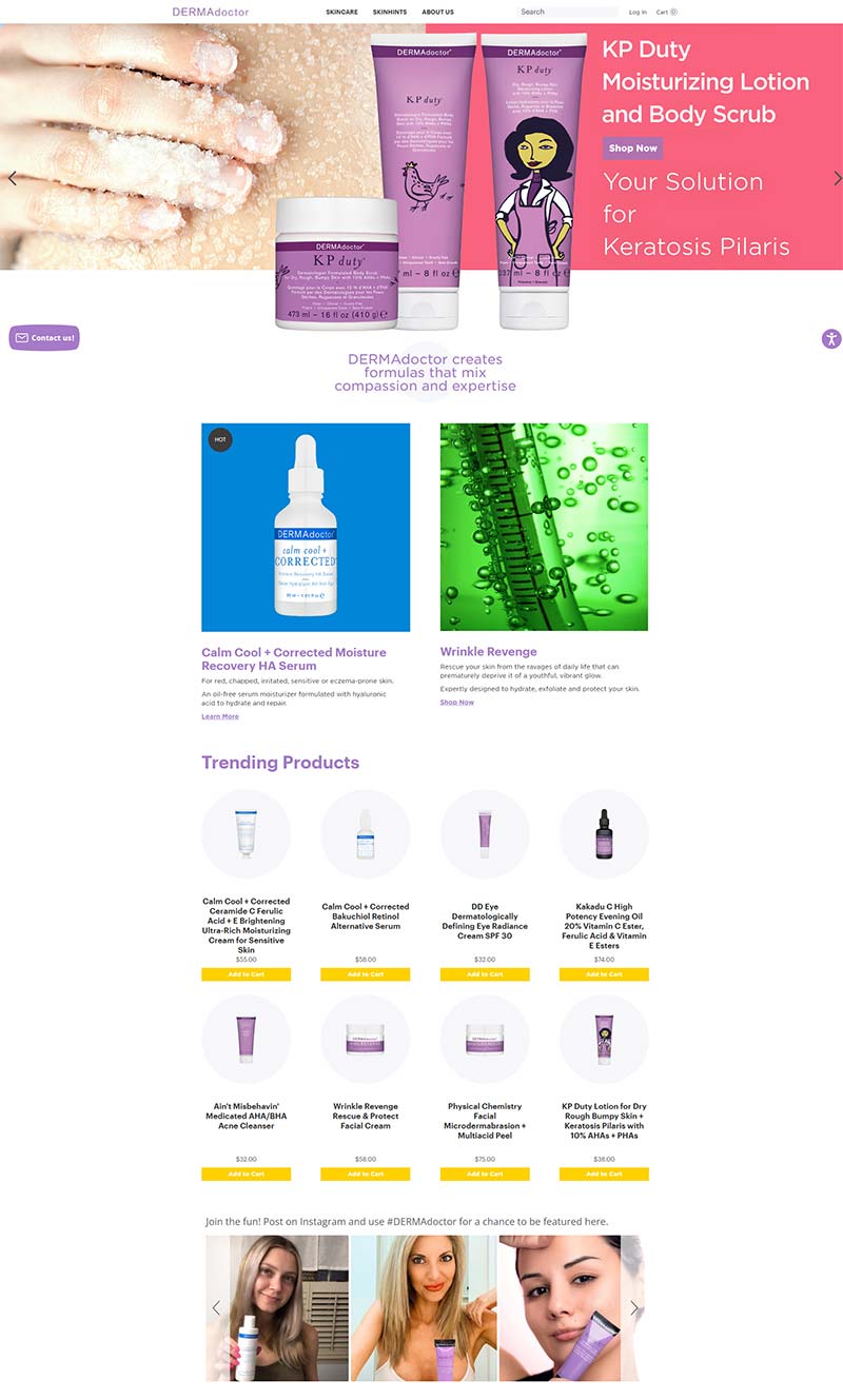 DERMAdoctor 美国医学护肤品购物网站