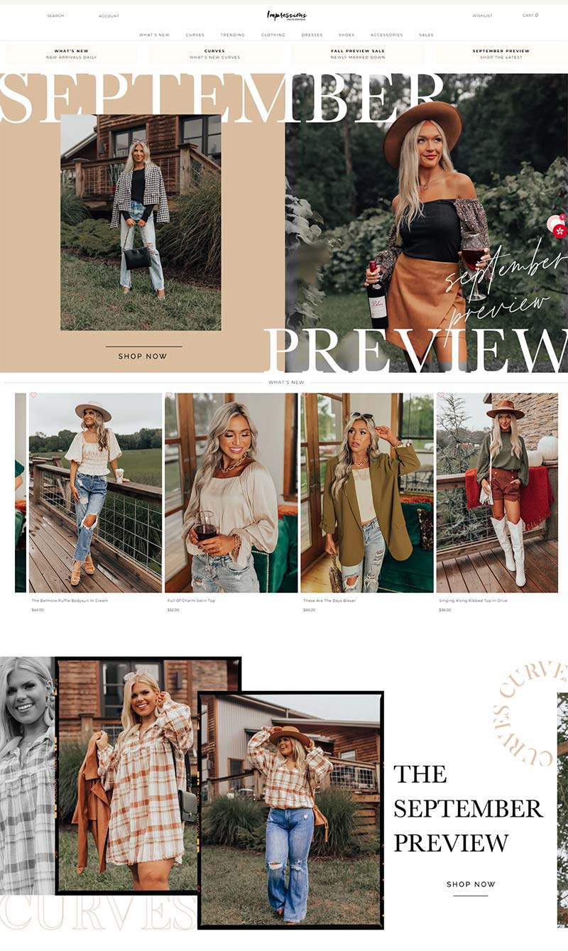 Impressions Online Boutique 美国精品女装购物商店