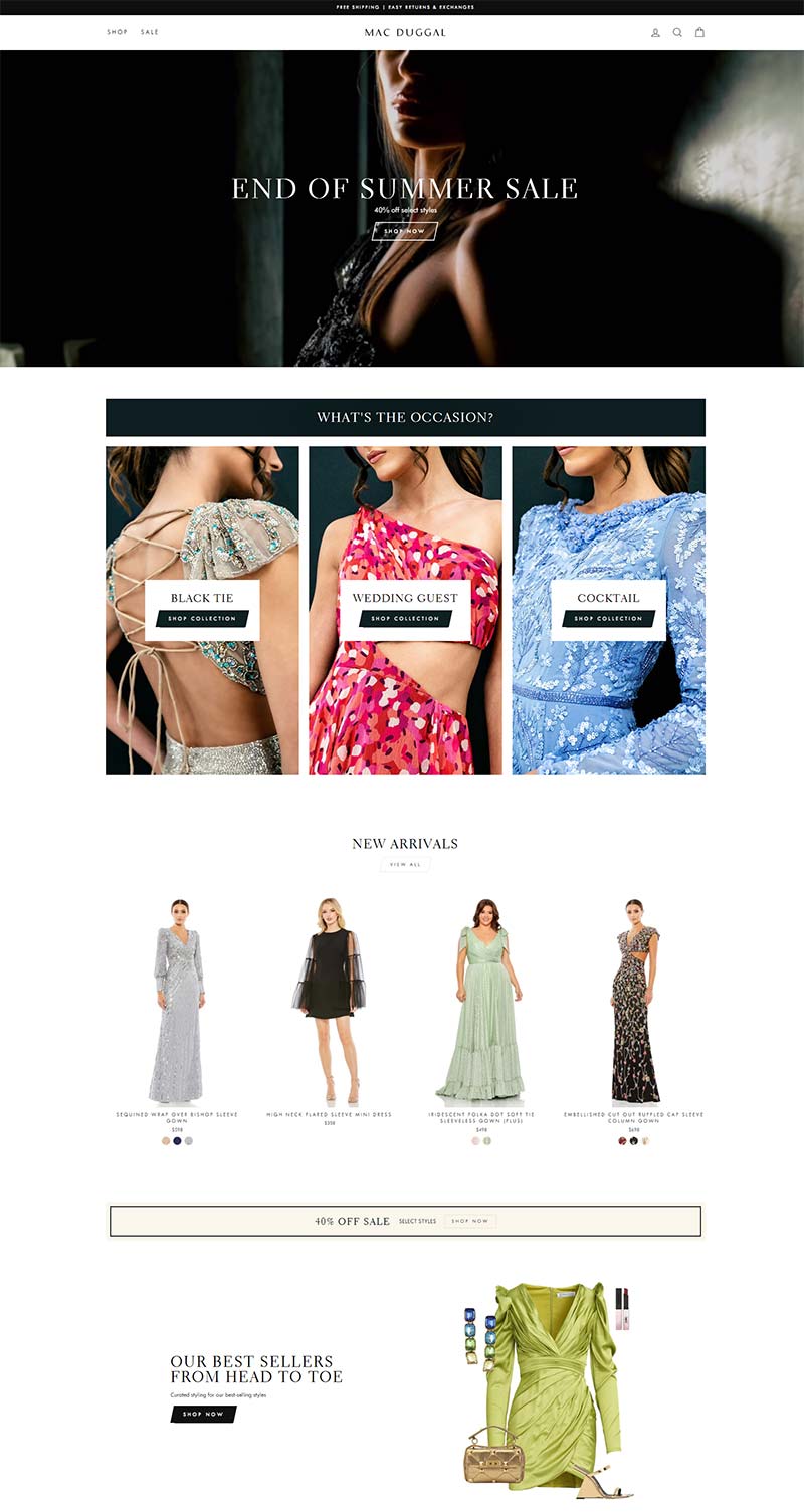 Mac Duggal 美国奢华礼服晚装购物网站