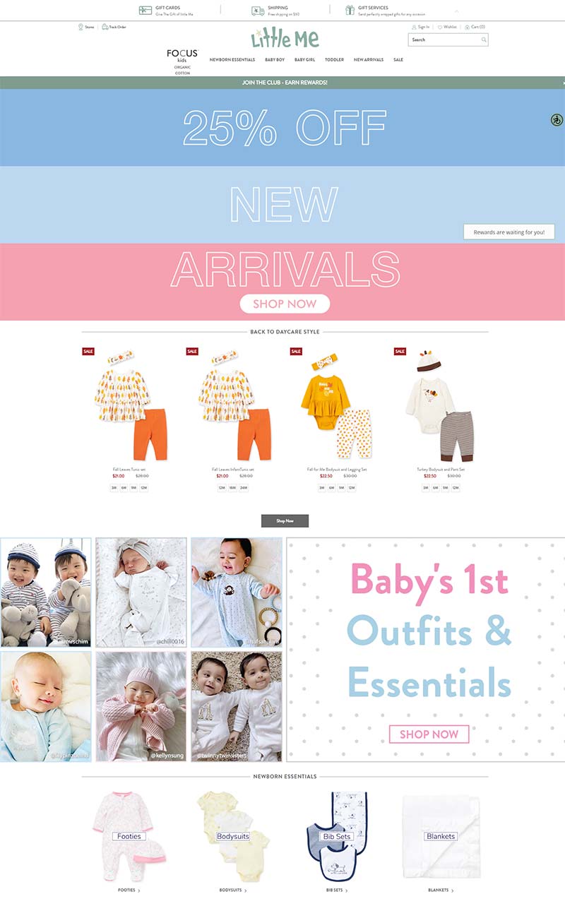 Little Me 美国婴幼儿服装购物网站