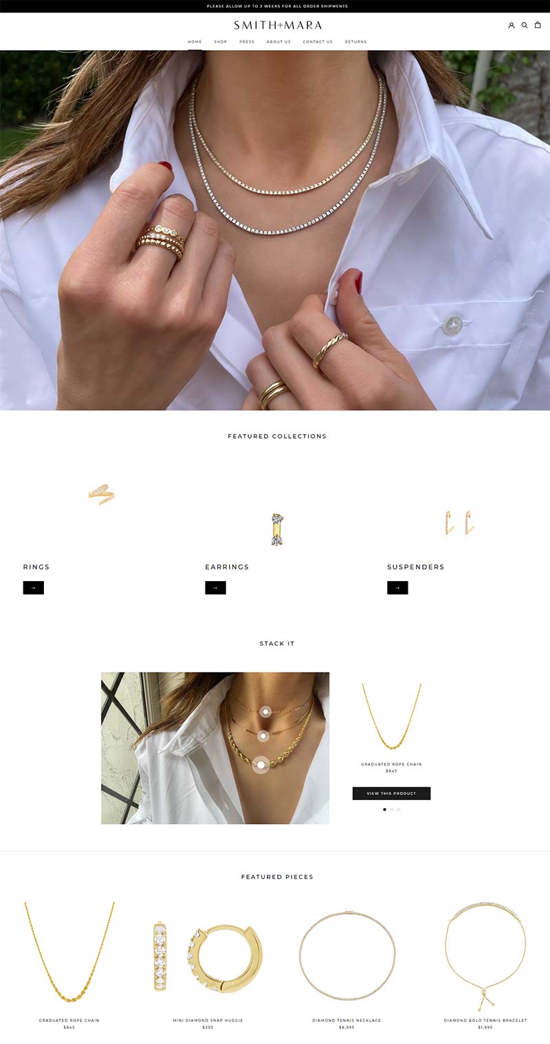 Smith and Mara 美国女性珠宝饰品购物网站