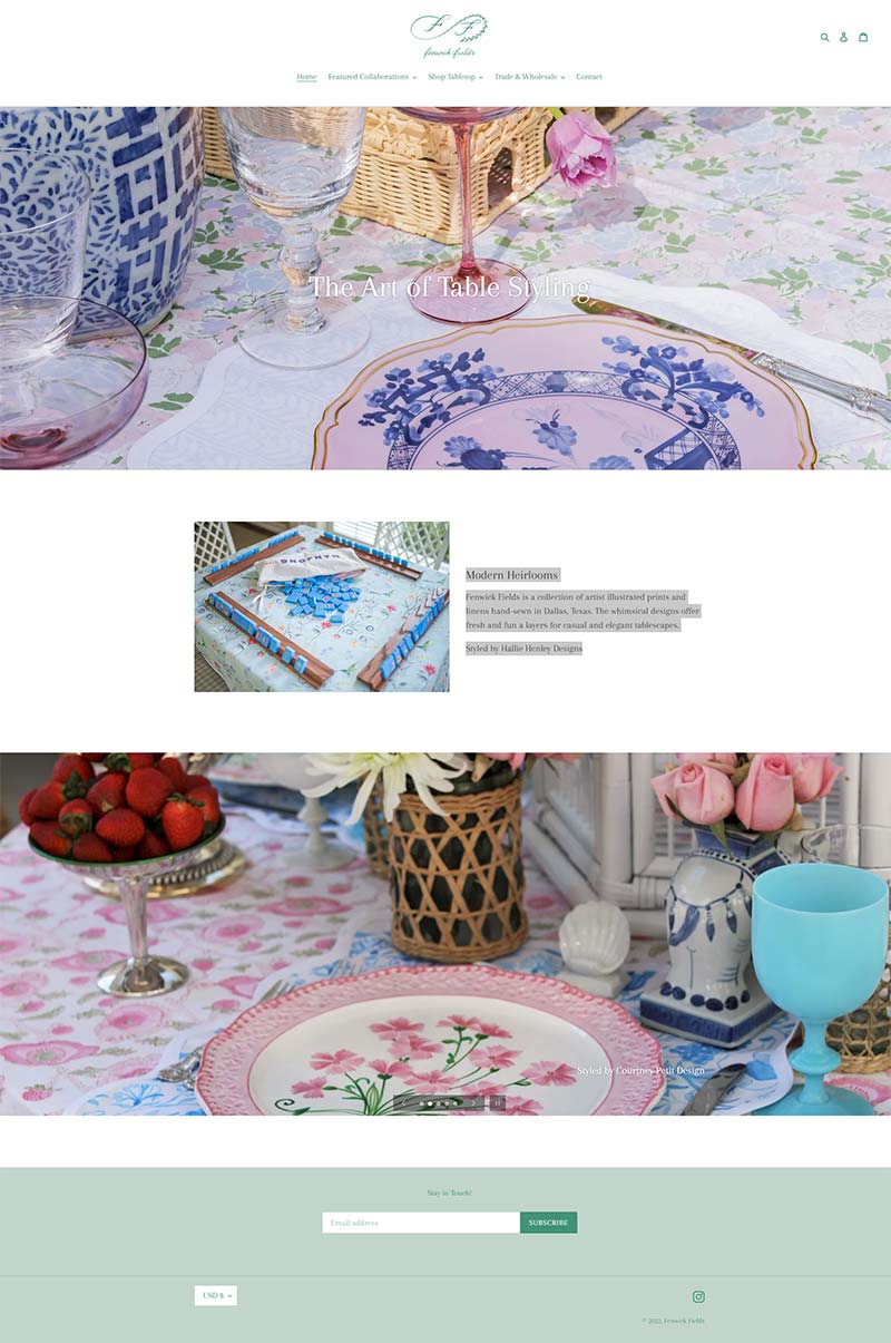 Fenwick Fields 美国亚麻插画装饰品购物网站