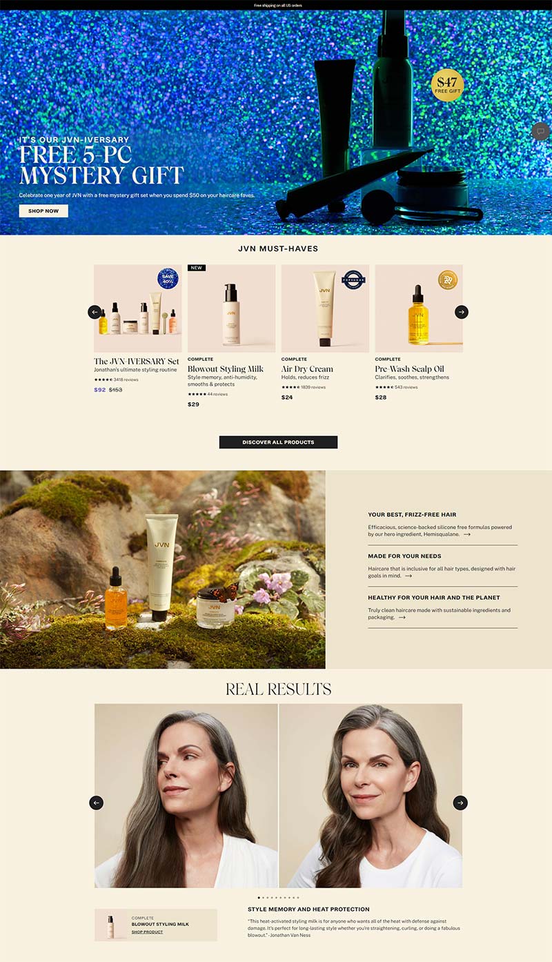 JVN Hair 美国高性能护发产品购物网站