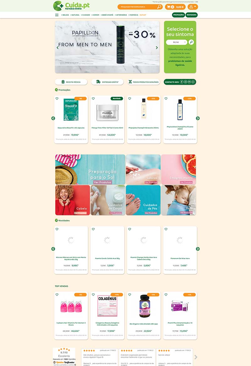 Cuida Pt 葡萄牙药房在线购物商店