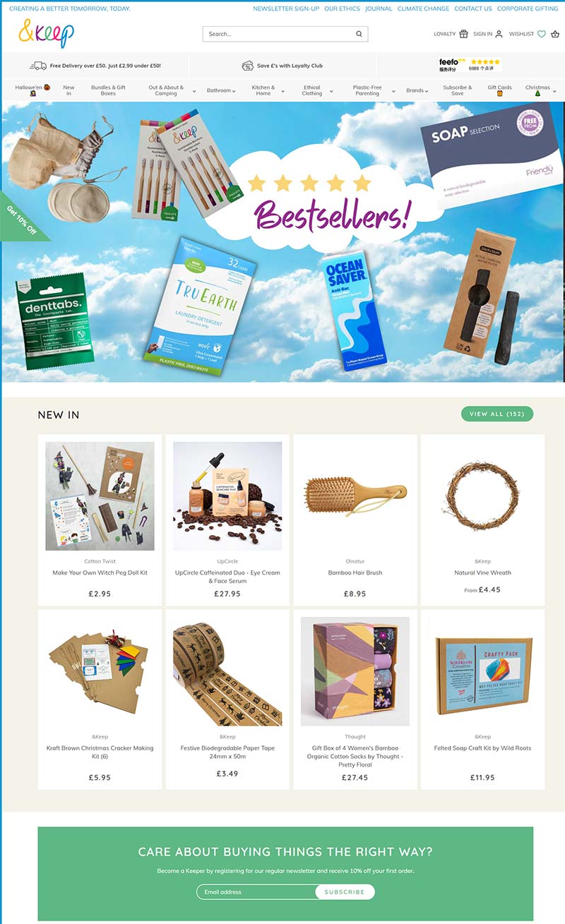 &Keep 英国环保居家用品购物网站