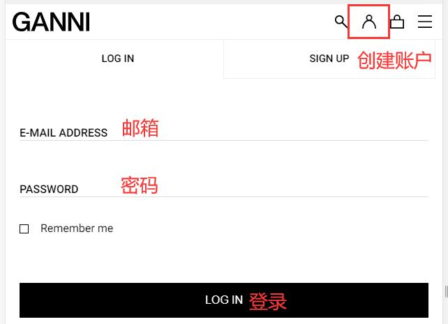 Ganni official website account
