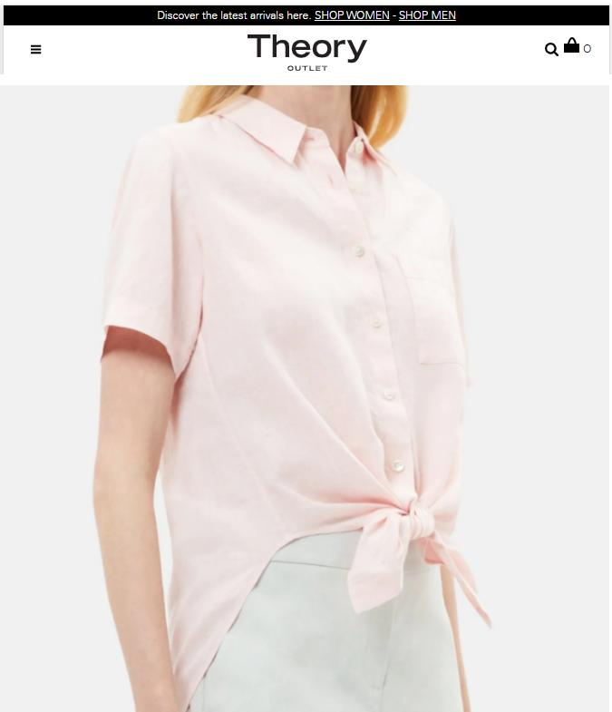 Theory Outlet selecting items