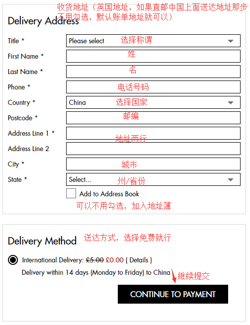 Space NK shipping address