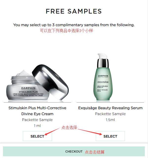 DARPHIN checkout billing