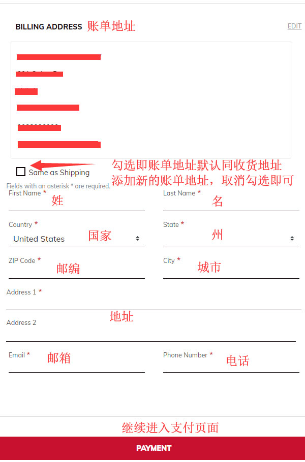 MakeUpForEver billing address