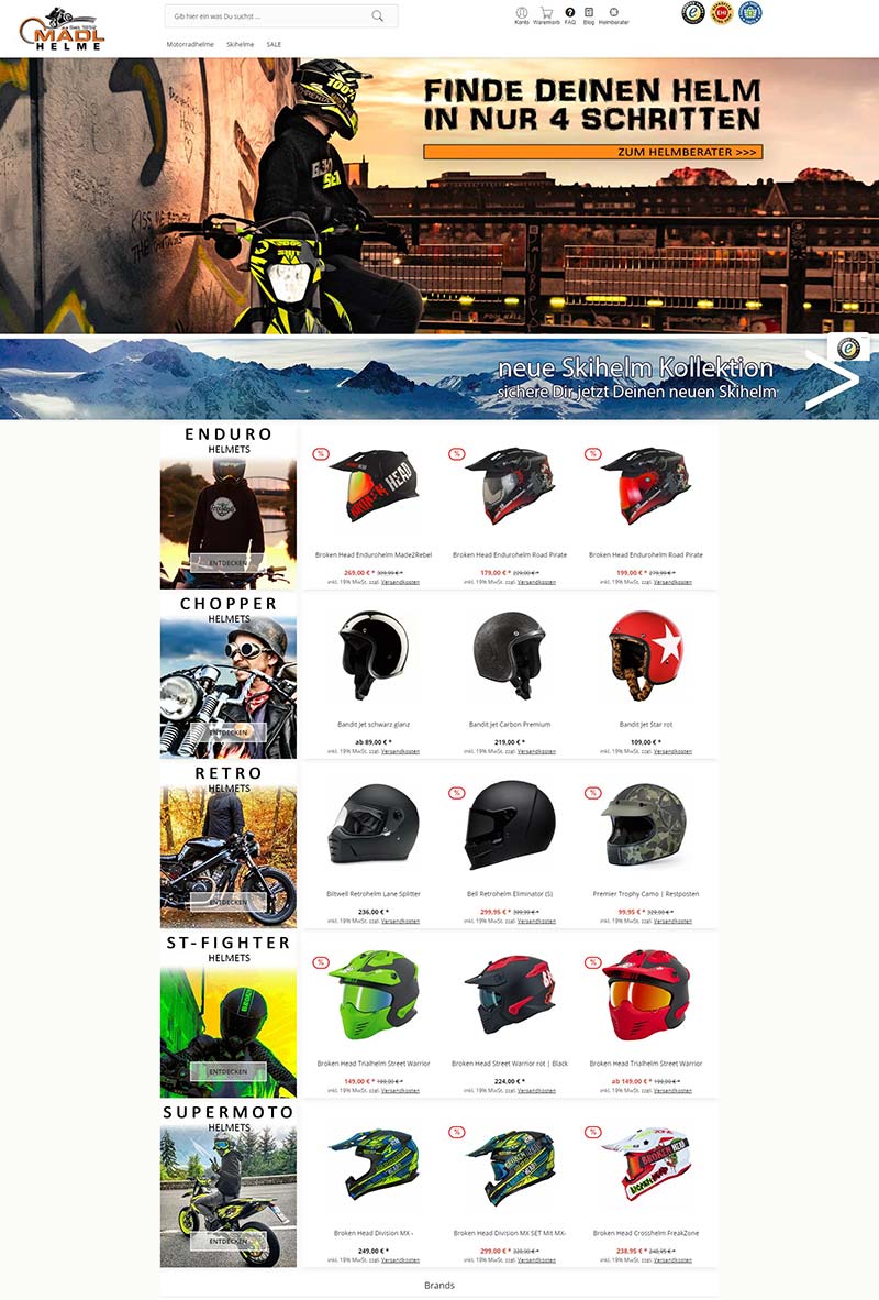 Mädl Helme DE 德国摩托车装备购物网站