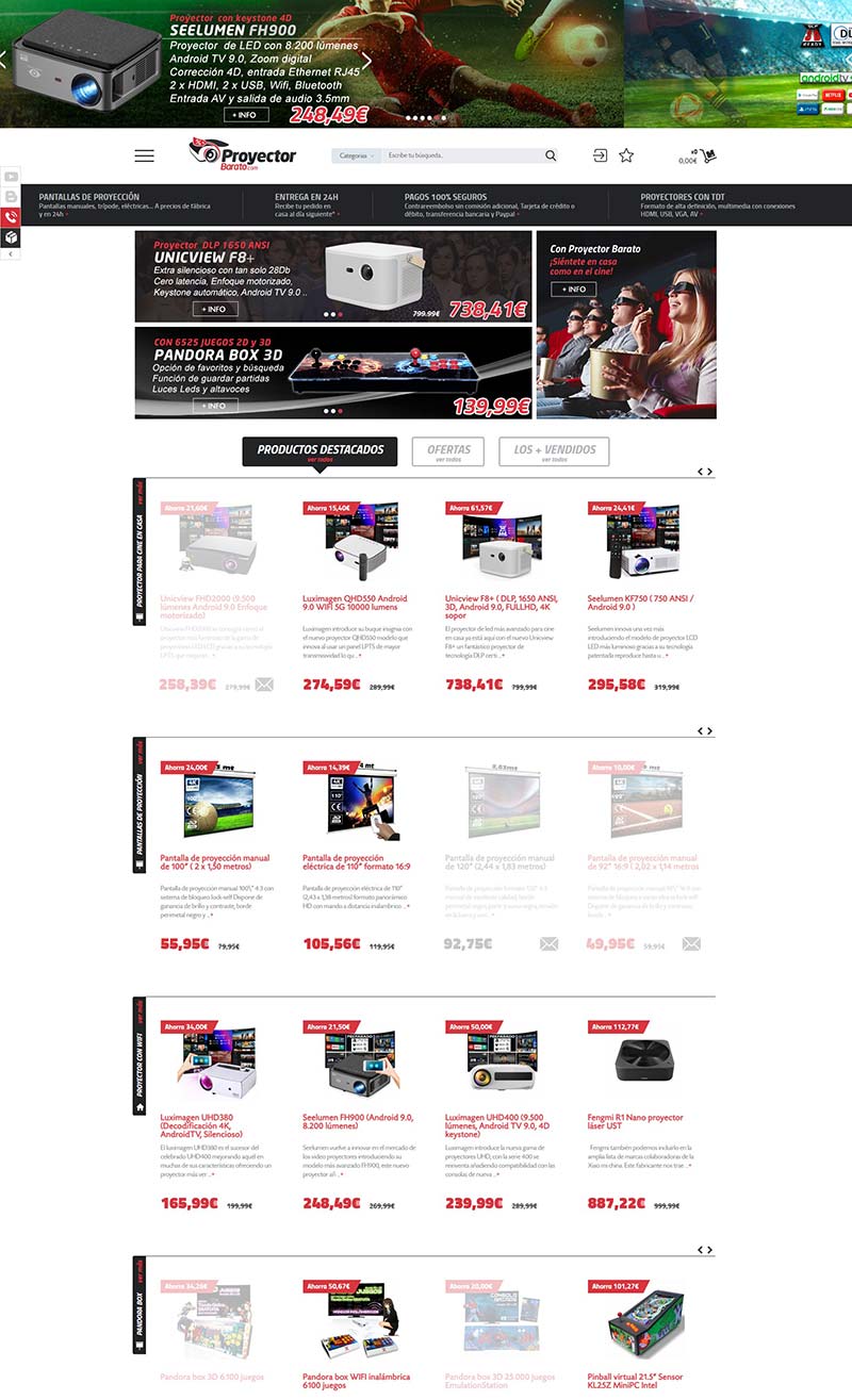 Proyector Barato 西班牙投影仪品牌购物网站