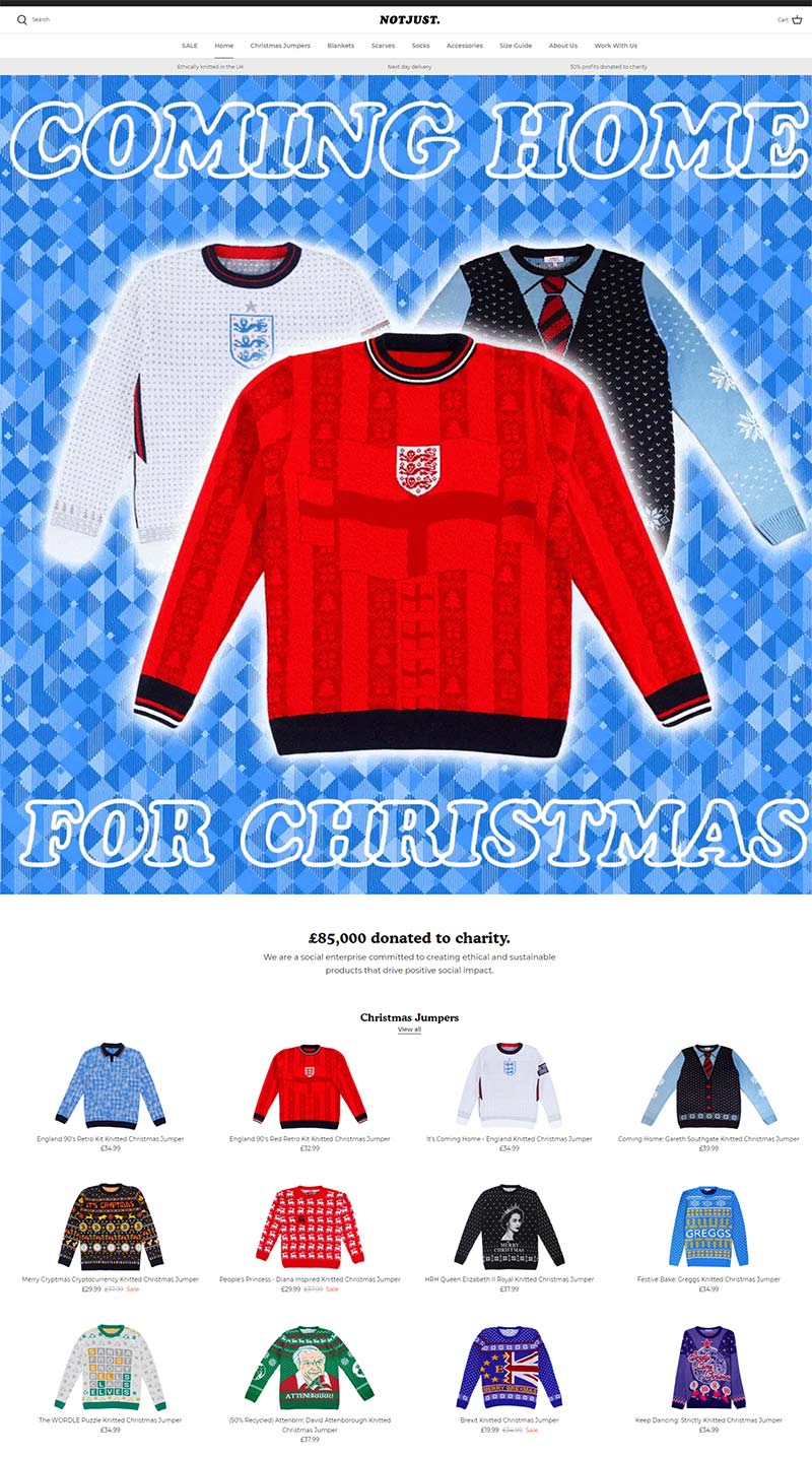 Notjust Clothing 英国针织衬衫购物网站