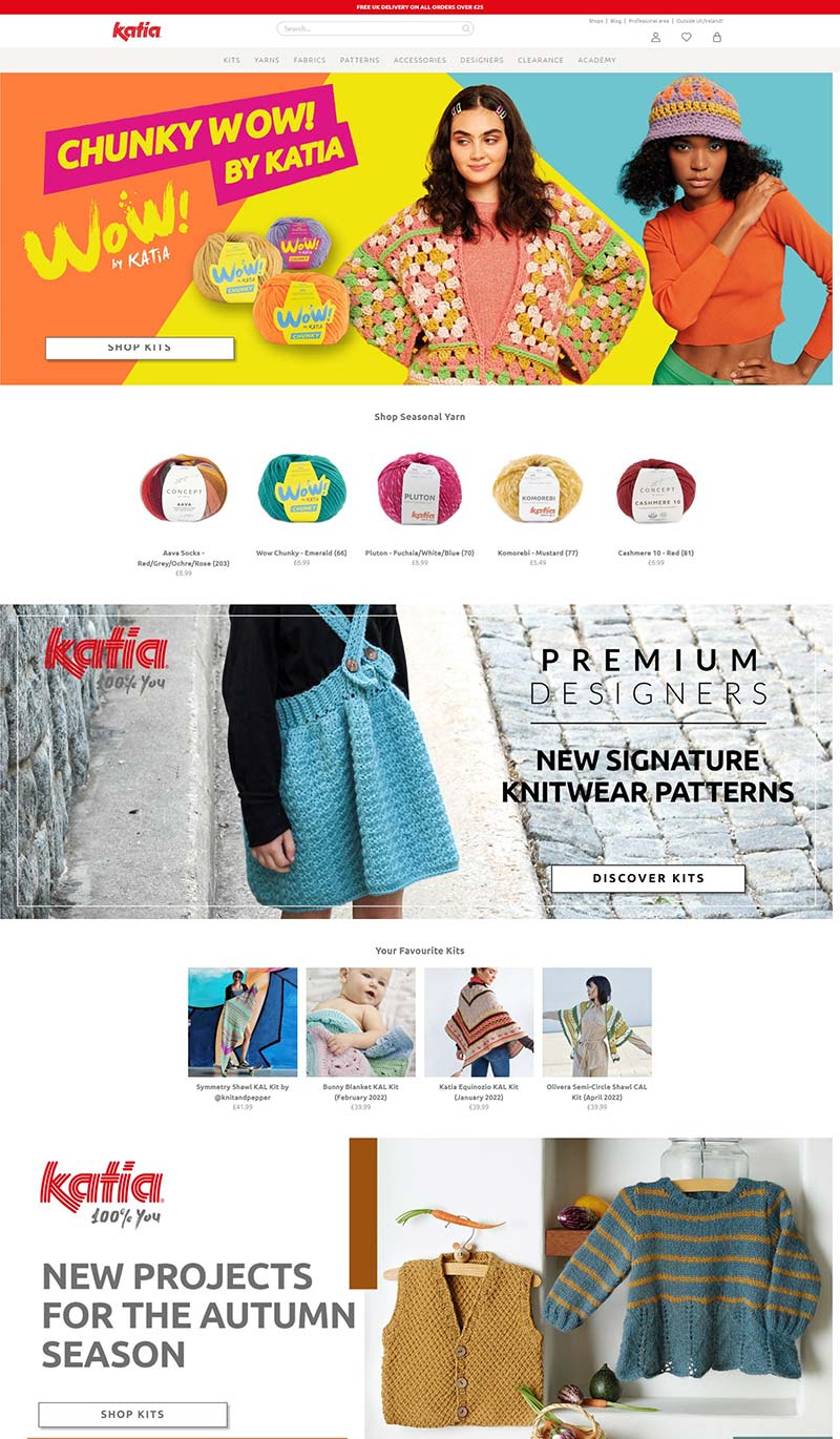 Katia Crafts 英国针织女装品牌购物网站
