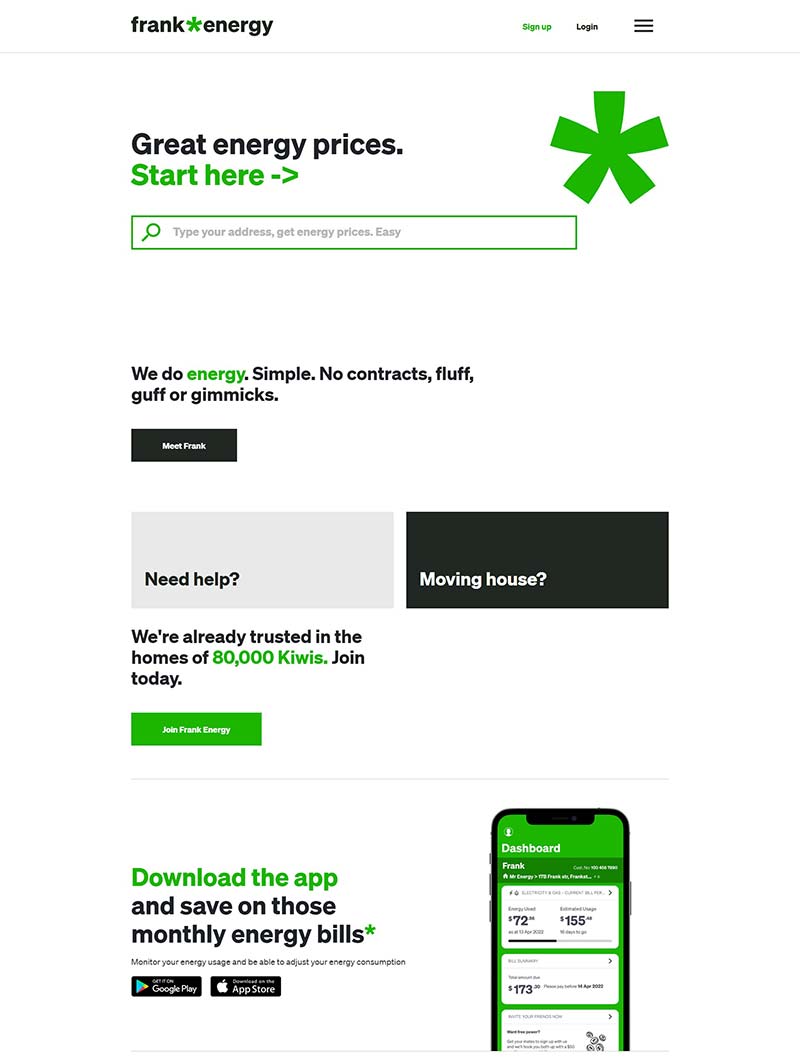 Frank*Energy 新西兰电力能源订购网站